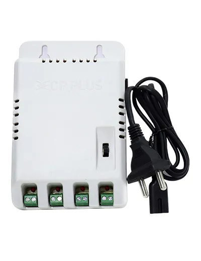 CP Plus CP-CPS-PD04-12D Power Supply – 12V DC, 4 Channel (Plastic Casing) with Cable
