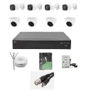 CP PLUS Full HD 8 Channel DVR with 2.4 MP 4 Outdoor and 4 Indoor Cameras [Built-in Audio MIC + Motion Detection] + 2 TB HDD + 8 Ch SMPS + CCTV Cable, JK Vision HDMI+BNC/DC Set, White